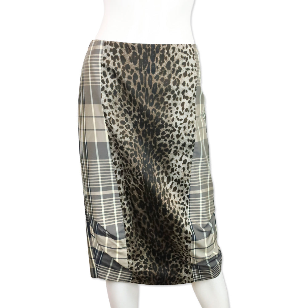 Max Mara Mixed-Print Silk Organza Overlay Pencil Skirt - Wholesale boutique from DBLTKE, United States
