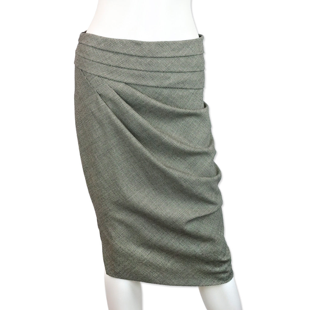 Sportmax by Max Mara Houndstooth Wool Midi Skirt - Wholesale boutique from DBLTKE, United States