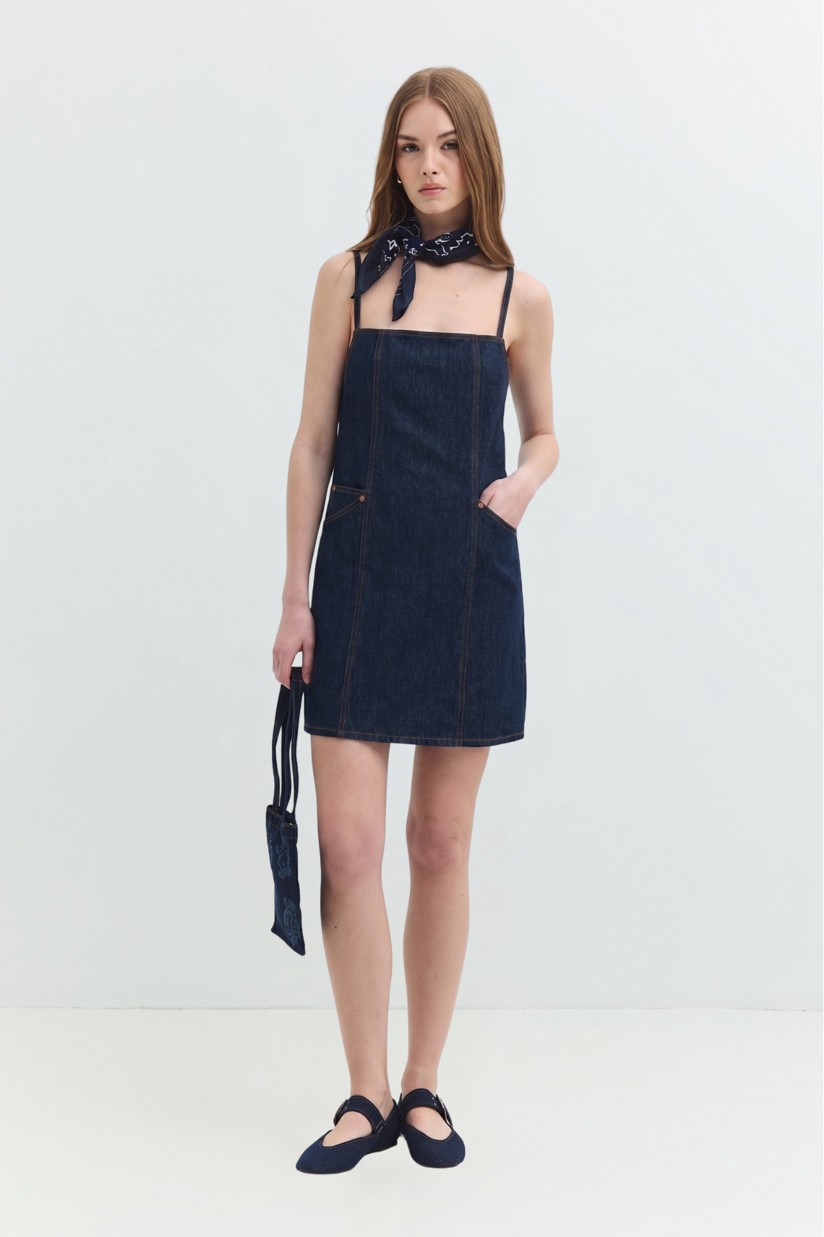 Askılı Rinse Mini Jean Elbise - Wholesale casual from Denim Trip, Turkey