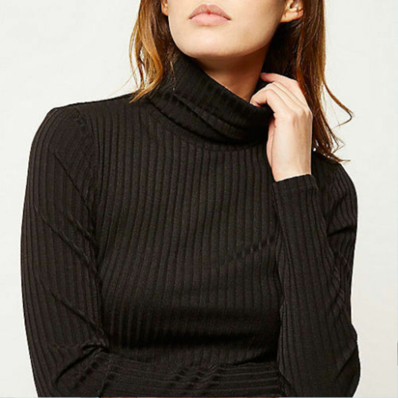 Ladies Top Branded Polo Turtle Roll High Neck Stretch Ribbed Winter Tops - Wholesale fashion from D&H Fashions Ltd, United Kingdom