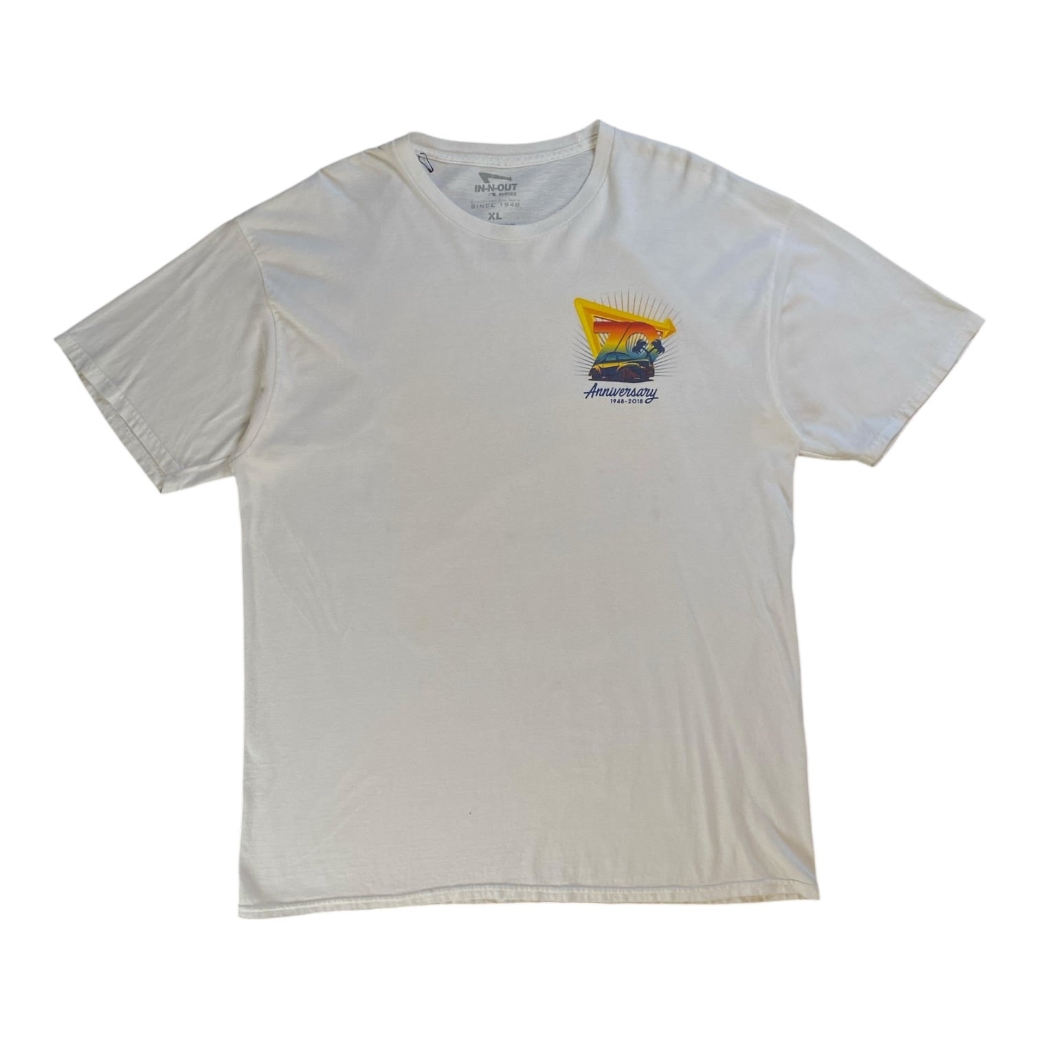 In-N-Out 70th Anniversary 1948-2018 White T-shirt - Wholesale casual from Digg It Vintage, United Arab Emirates