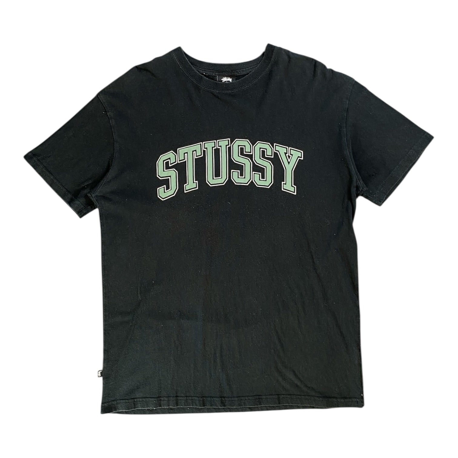 Stussy Collegiate Black T-shirt - Wholesale casual from Digg It Vintage, United Arab Emirates