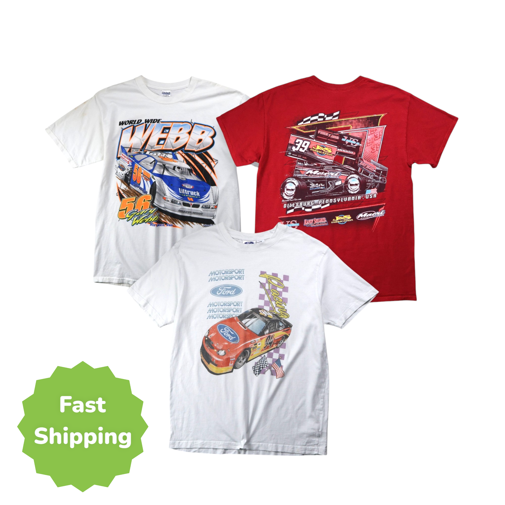 20 x Nascar T-Shirt - Wholesale boho from Dublin Wholesale Vintage, Ireland