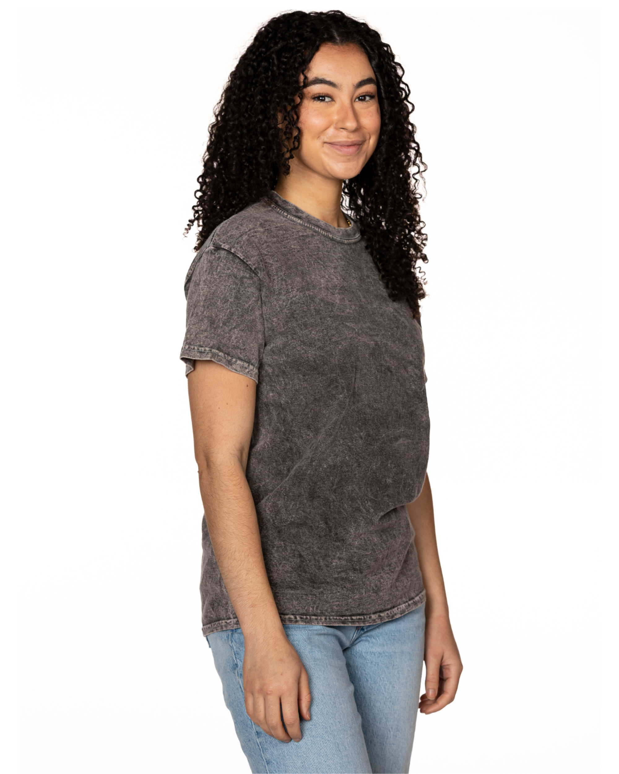 Mineral Wash Tee - Black - Wholesale eco-friendly from Dyenomite Apparel Wholesale, United States