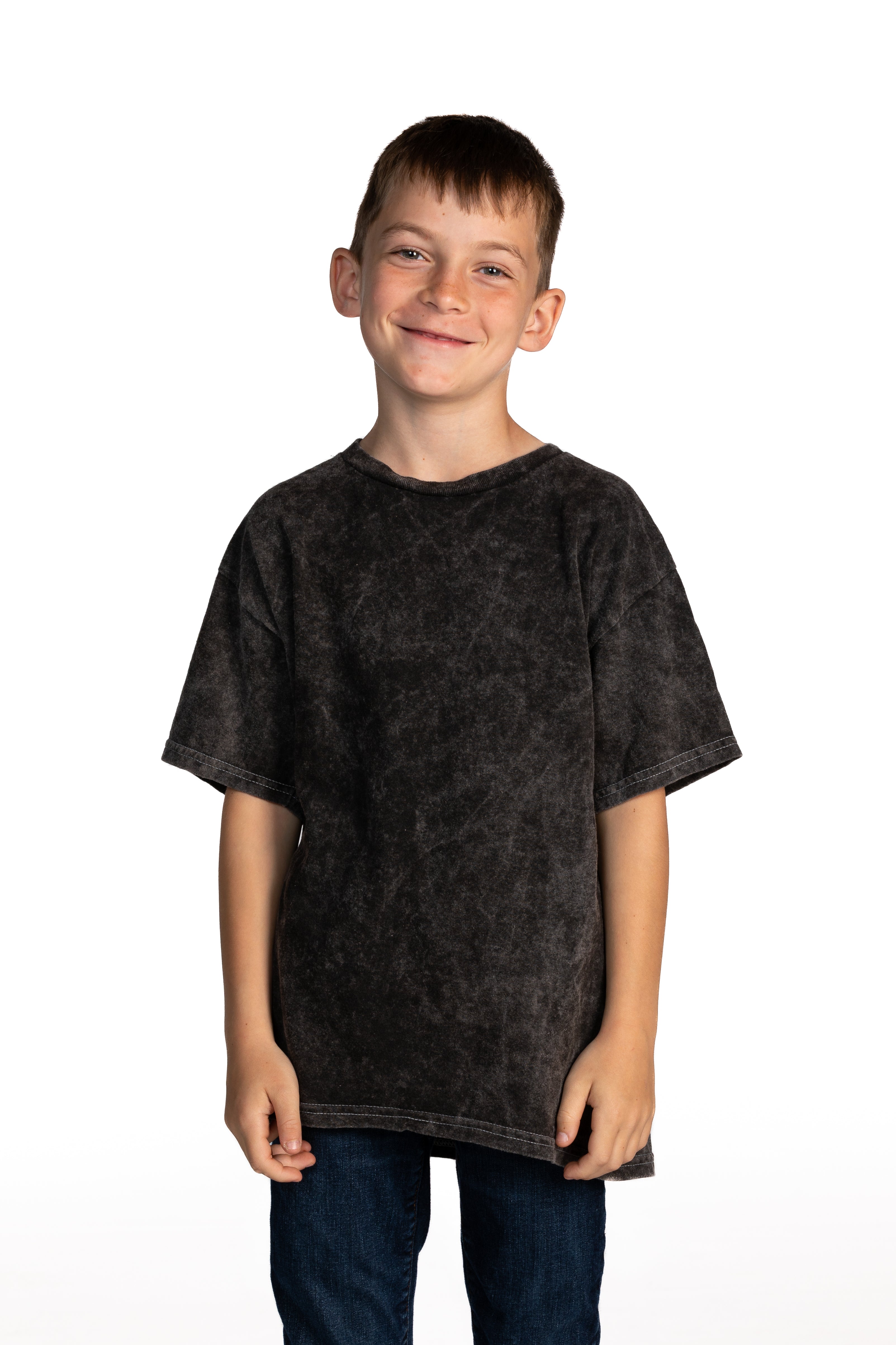 Vintage Blue Mineral Wash Tee - Wholesale eco-friendly from Dyenomite Apparel Wholesale, United States