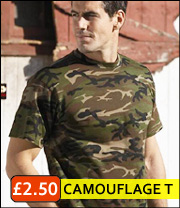 Camouflage T-Shirt - Wholesale boho from EthicStar Ltd, United Kingdom