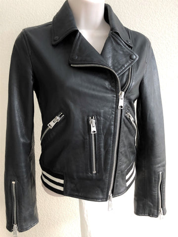 AllSaints Size 0 Balfern Black Leather Jacket - Wholesale budget from FABULUX, United States