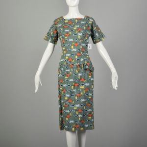 1940s Novelty Print Dress - Wholesale accessories from Fashion Conservatory, 