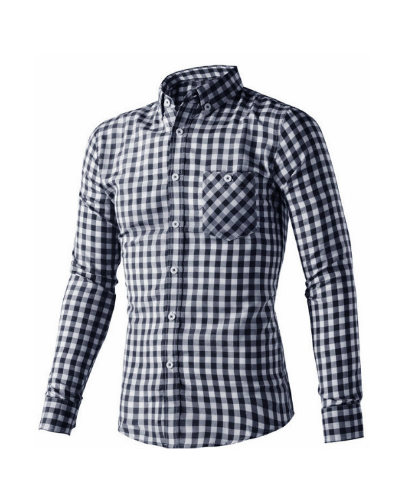 Black Checkered Flannel Shirt for Men - Wholesale 00s from Flannel Clothing, United States