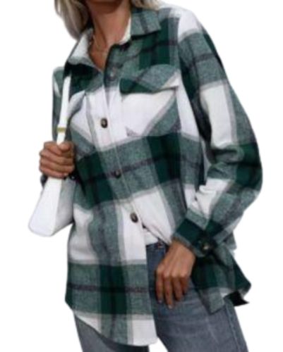 Long Sleeve Shacket Women Coat - Wholesale 00s from Flannel Clothing, United States