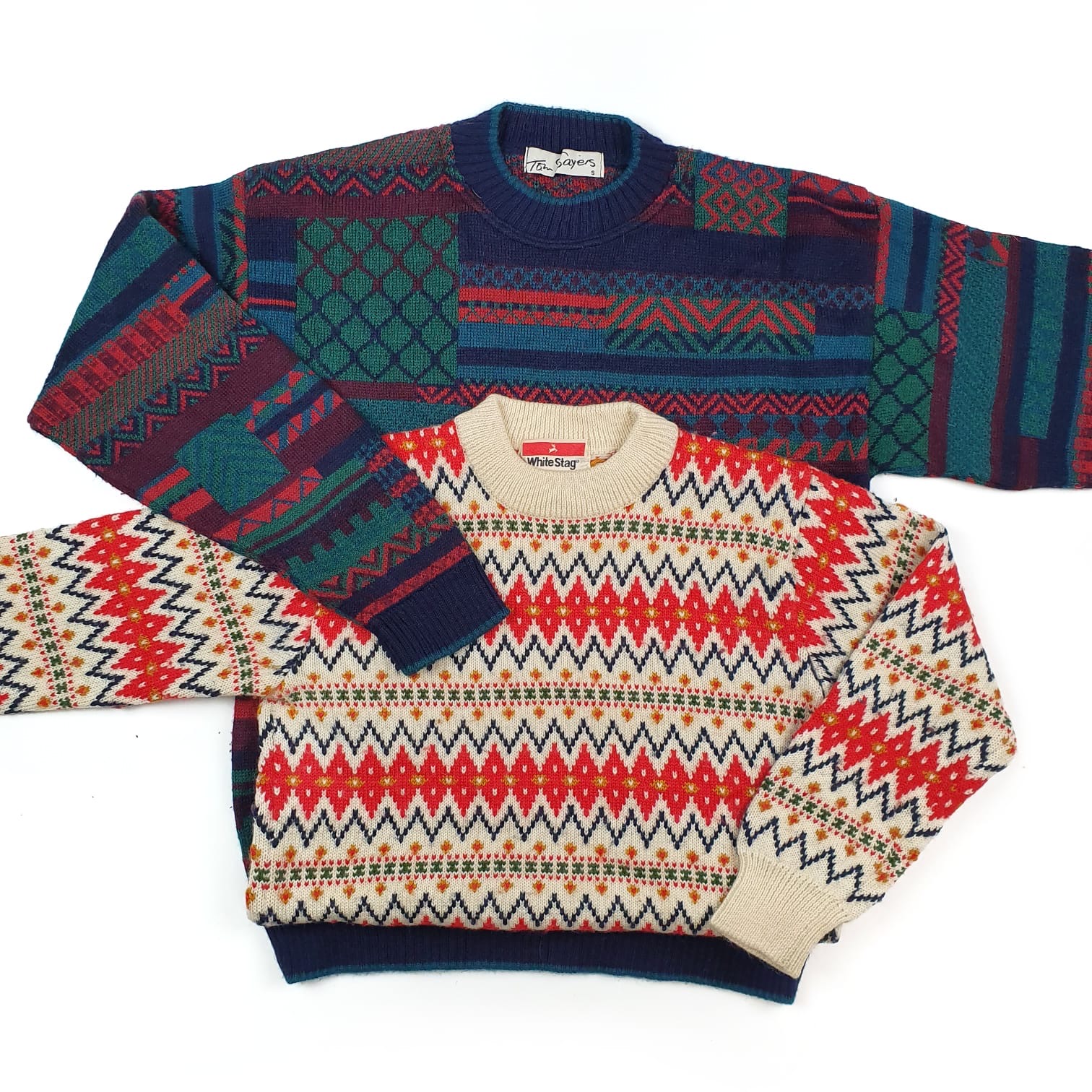 Vintage Patterned Sweater (Knitwear) - 50 PCS - Wholesale boho from Fox Vintage Wholesale, United Kingdom