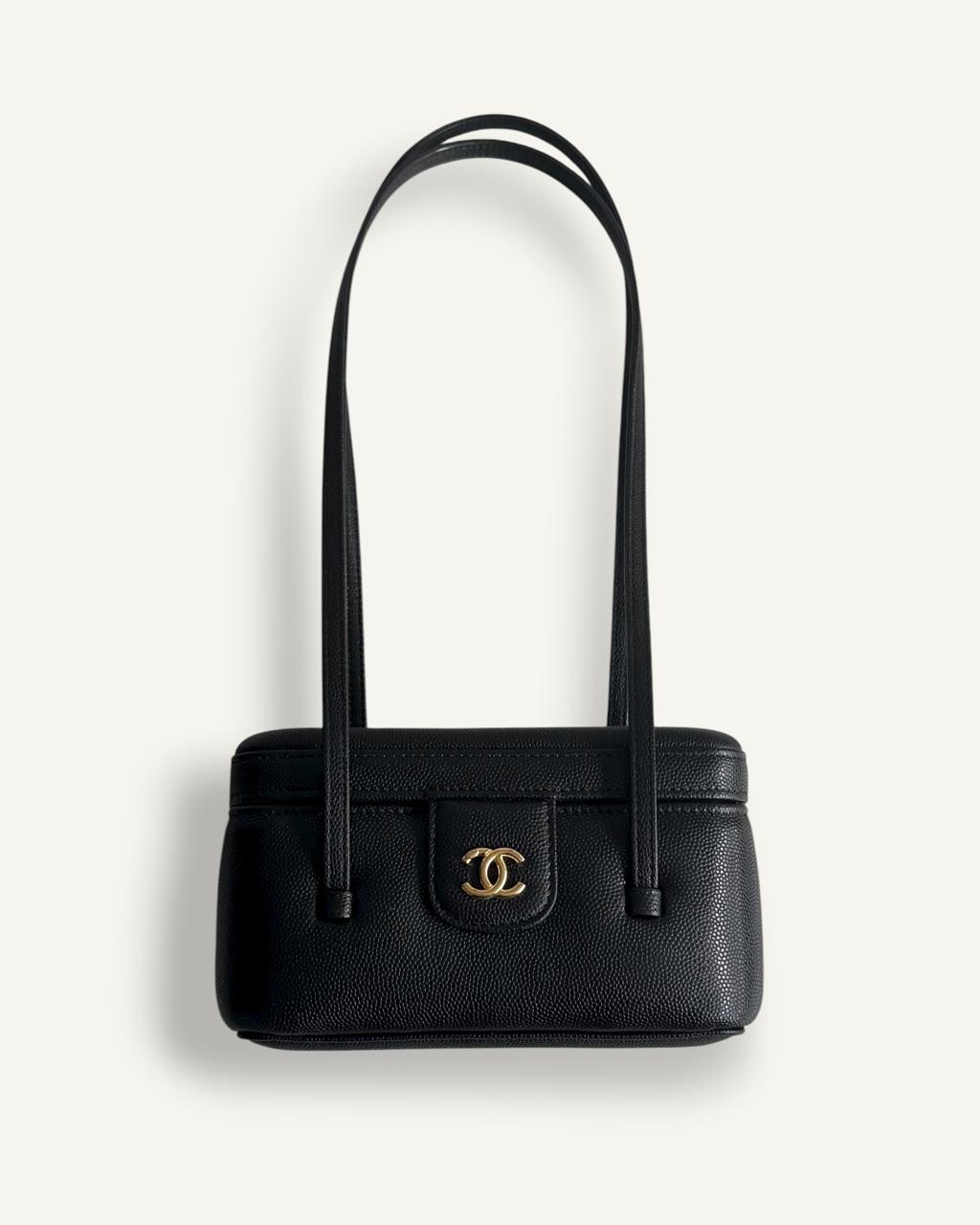 Bolsa Chanel Preppy Coco Long Vanity Bag Preta - Wholesale bags from Front Row, Brazil