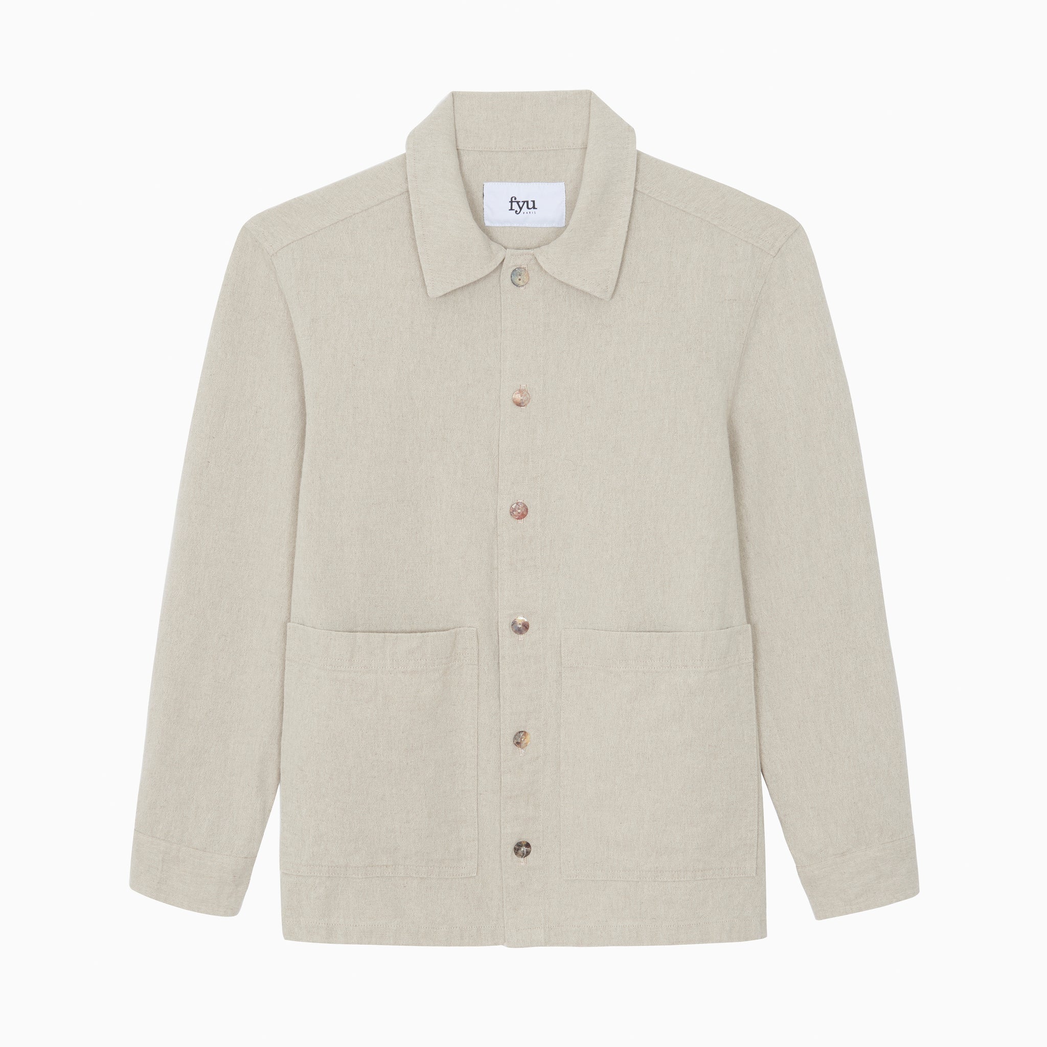Noe Washed Linen Overshirt - Wholesale boutique from FYU PARIS, France