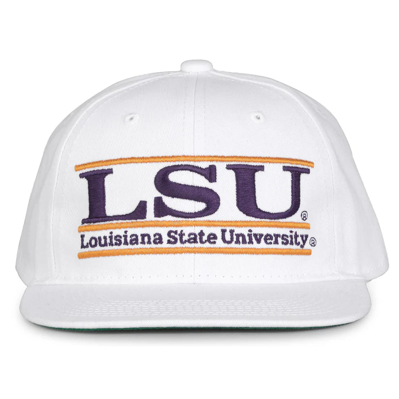 LSU Tigers Retro Bar Snapback Hat - Wholesale 80s from Gametime Vintage, United States
