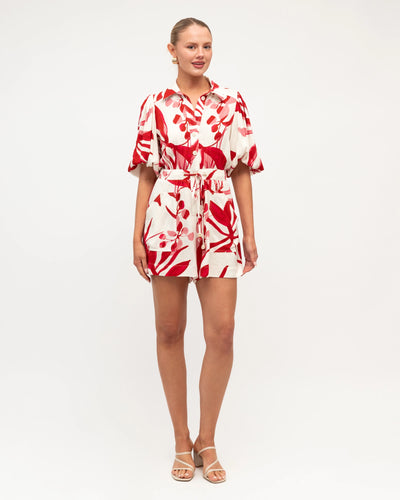 SCARLET BLOOM PLAYSUIT - Wholesale boutique from Global Fashion House Shop, Australia