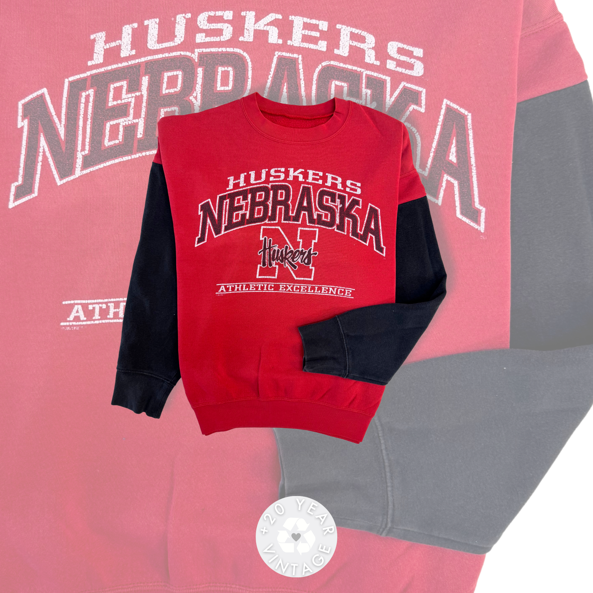 Nebraska Huskers Crewneck - Wholesale retro from GOAT Vintage, United States