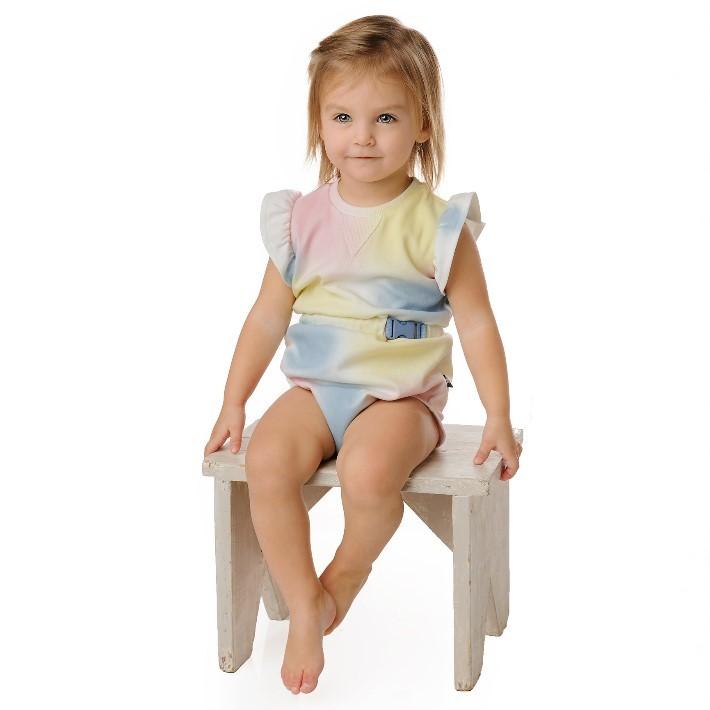Summer Casual Jumpsuit Colorful Cotton Bodysuit OEM Boy And Girl Tie Dye Romper - Wholesale budget from Guangzhou Gaoteng Garment Co., Ltd., China