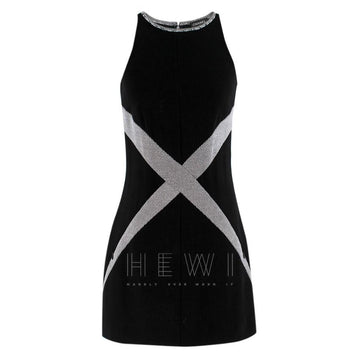 Chanel Black & Silver Wool Blend Mini Dress - Wholesale accessories from Hardly Ever Worn It, United Kingdom