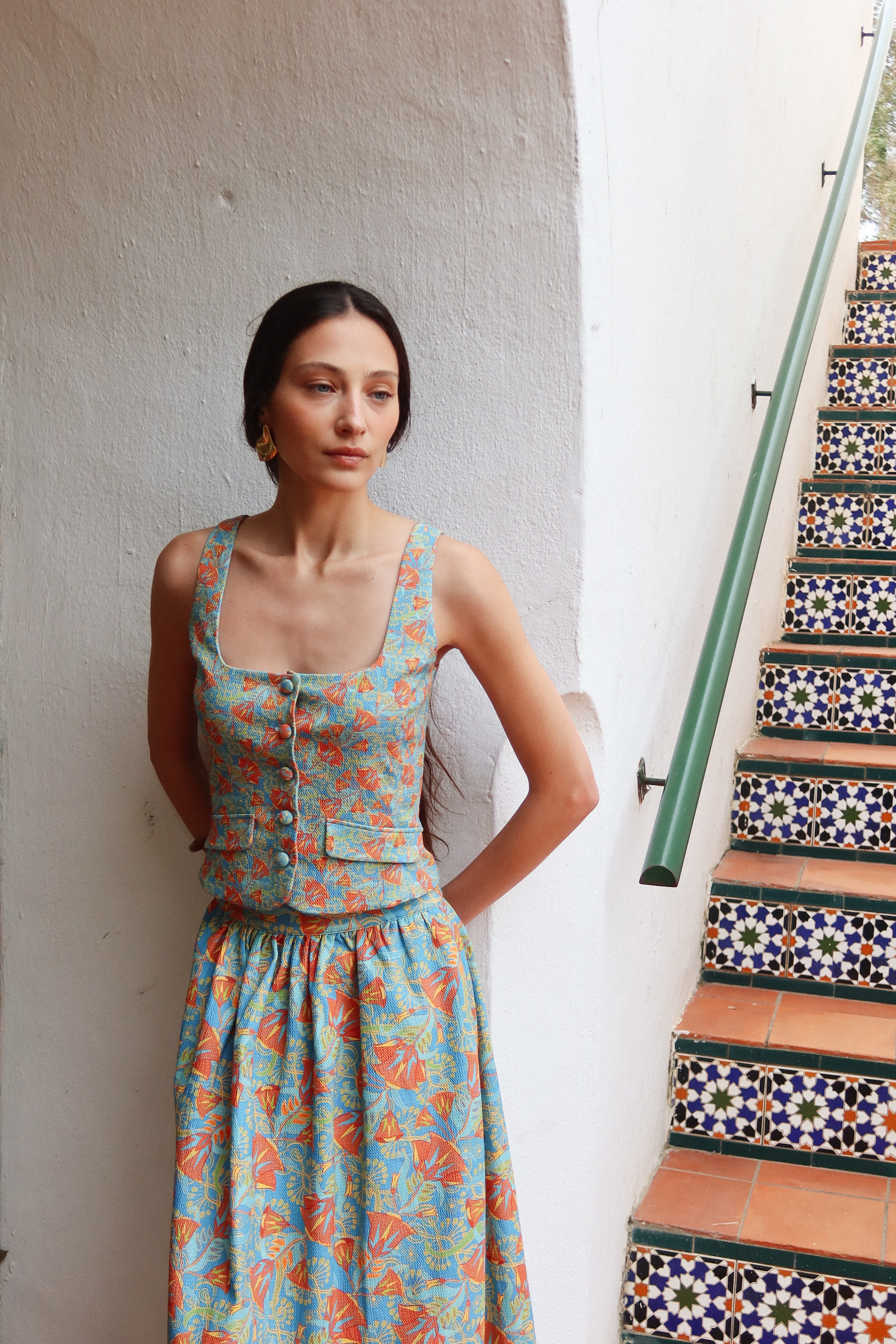 TOP BASTET AZUL - Wholesale casual from Himba Collection, Spain