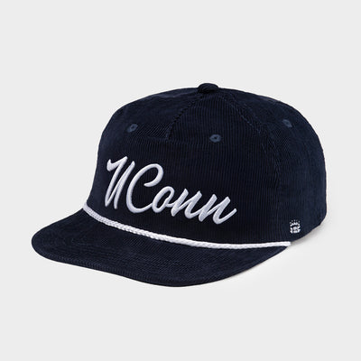 Retro-Inspired UConn Script Corduroy Hat - Wholesale casual from Homefield Apparel, United States