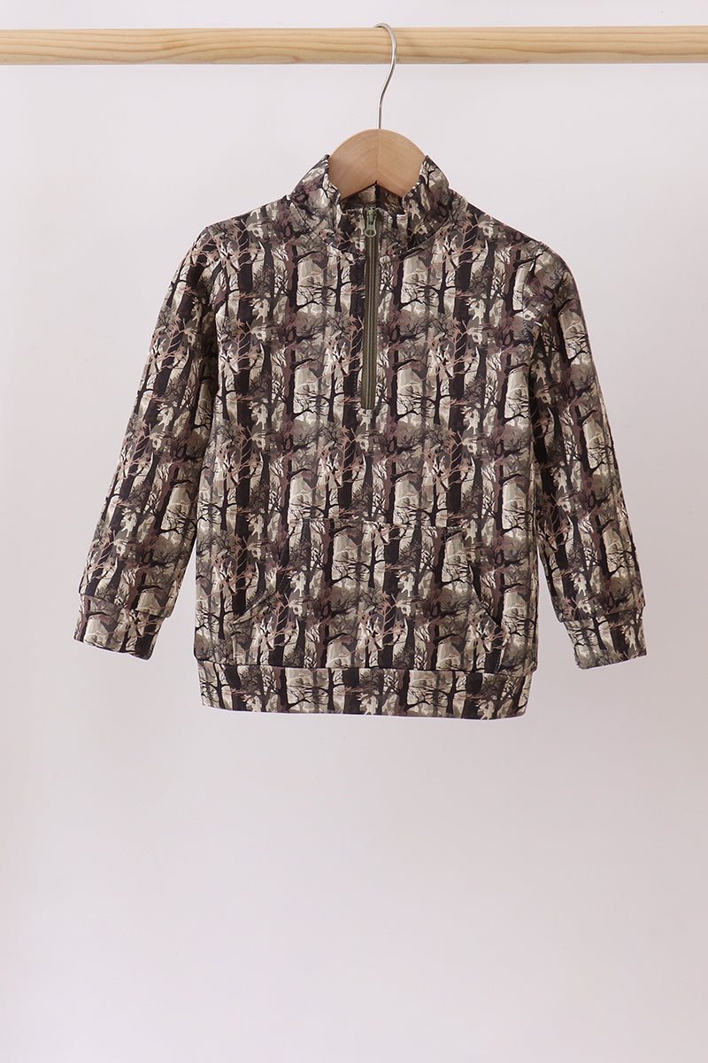 Camouflage tree zipper pullover - Wholesale boho from Honeydew USA, United States
