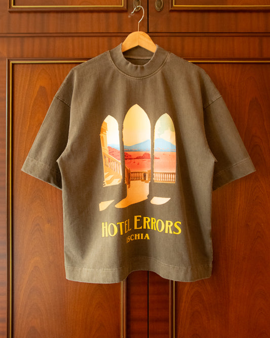 HOTEL ERRORS HEAVYWEIGHT TEE - ISCHIA (SILT) - Wholesale eclectic from HOUSE OF ERRORS, United Kingdom