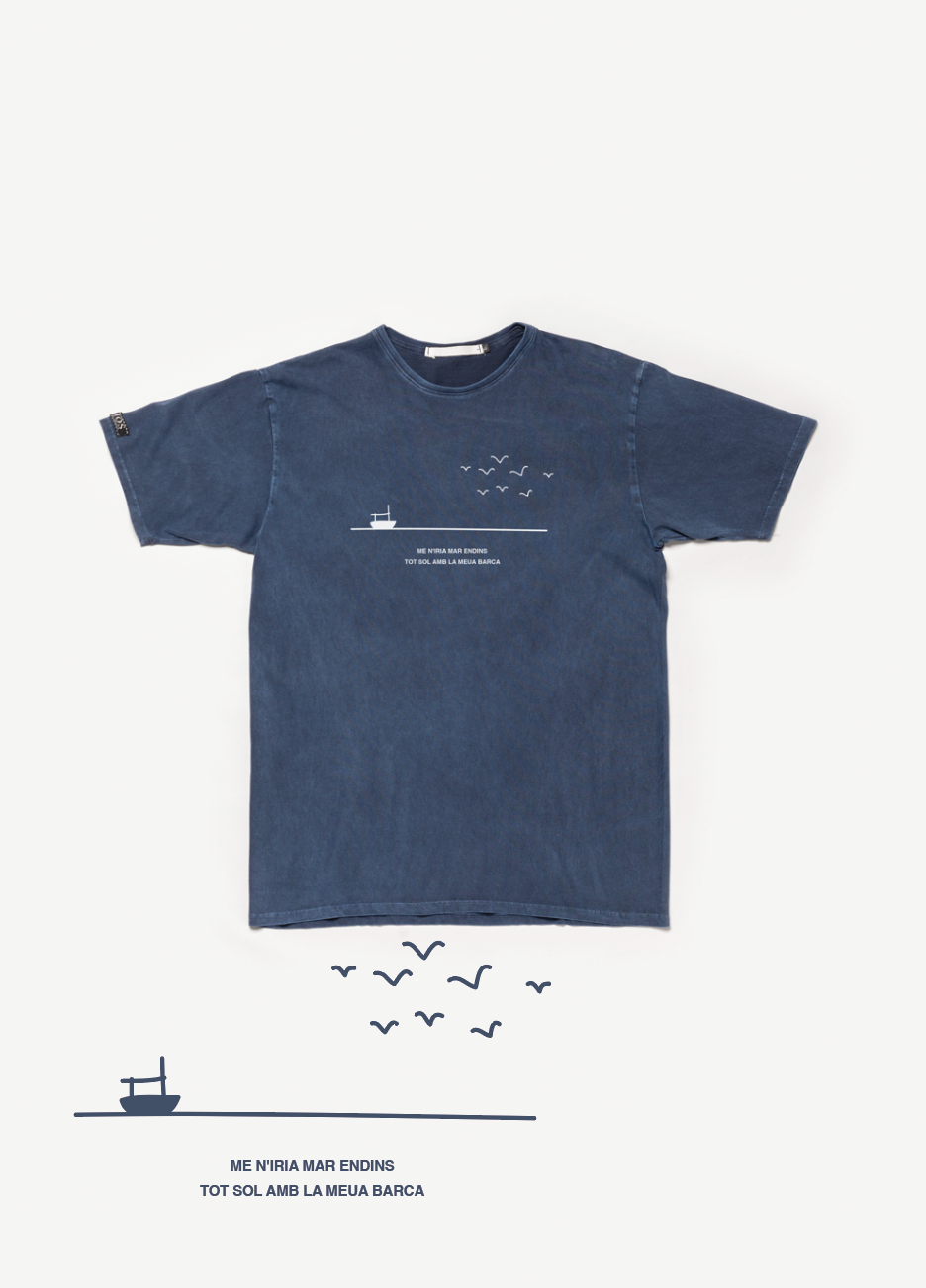 Camiseta azul - Mar endins - Wholesale fashion from IAIOS, Spain