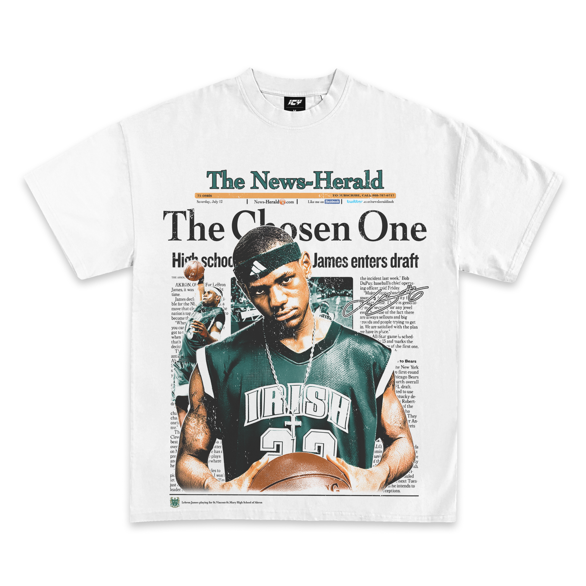 2002 Lebron James "The Chosen One" Graphic T-Shirt - Wholesale streetwear from Icy, Canada