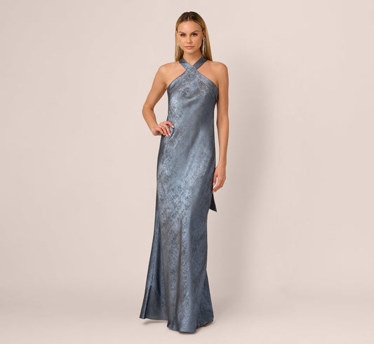 Adrianna Papell ADAE211409 Long Formal Halter Dress - Wholesale designer from Immediate Apparel, United States