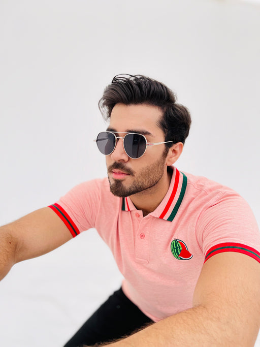 Interjacq Mens Polo - Peach Melange - Regular Fit - PPMelange - Wholesale boho from Interjacq, Pakistan