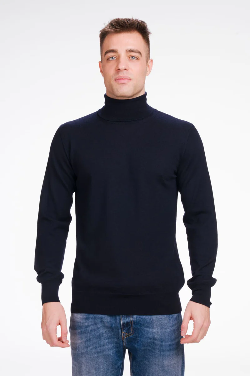 Edgard Men’s turtleneck under a close-fitting jacket - Wholesale 00s from Italian Knitwear, Italy
