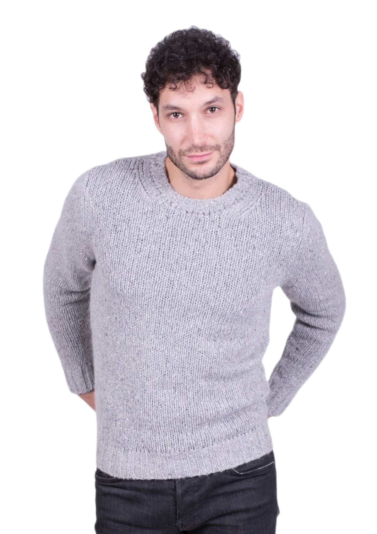 Tartan men’s crew neck pullover - Wholesale 00s from Italian Knitwear, Italy