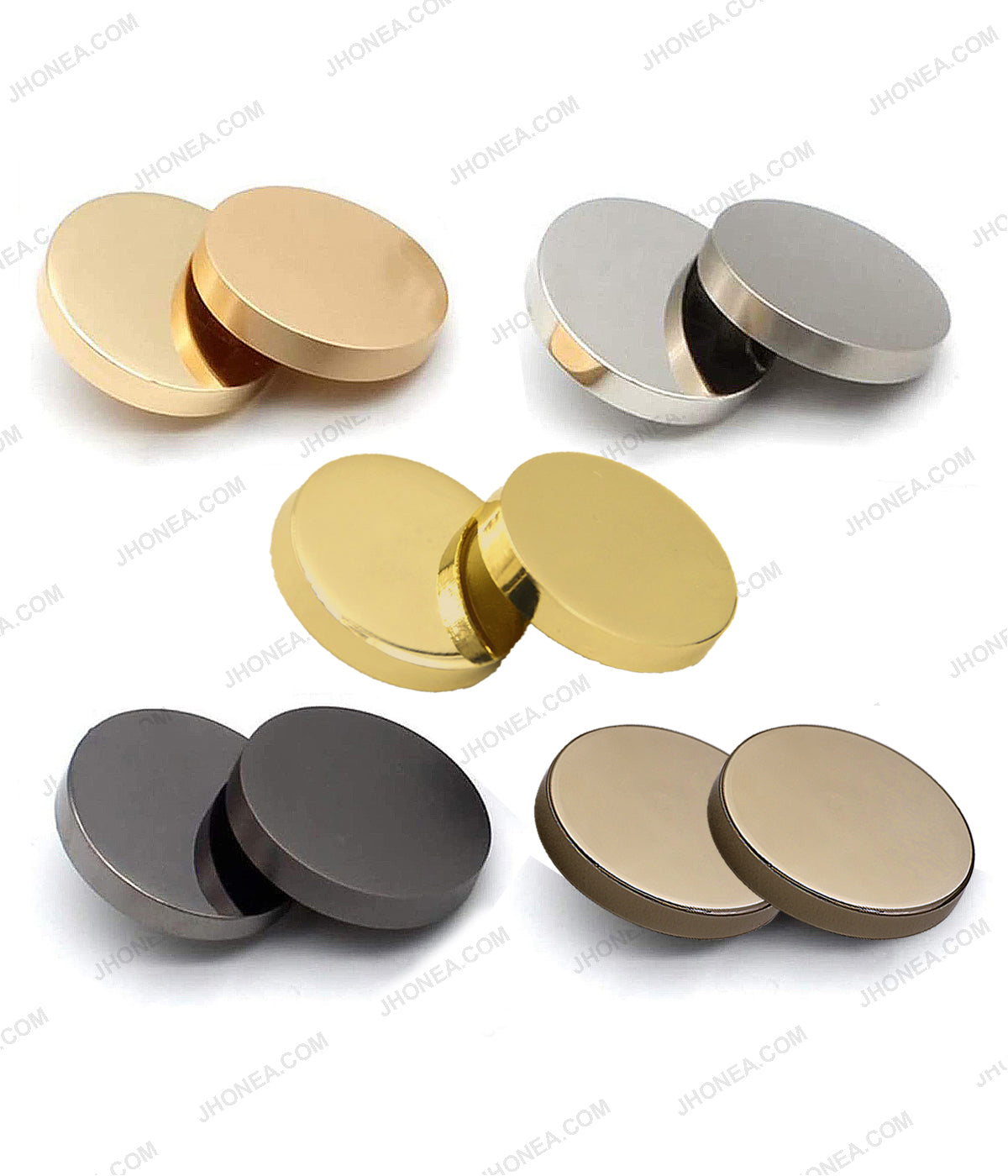 Premium Smooth Shiny Surface Shirt/Coat Classic Loop Metal Buttons - Wholesale boho from Jhonea Accessories, India