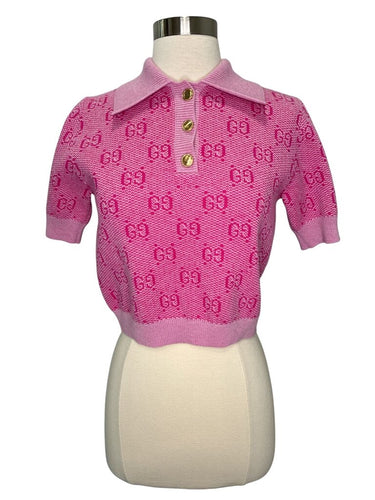 GG Wool Jacquard Polo Shirt - Wholesale boutique from Jolie Luxury Consignment Boutique, United States