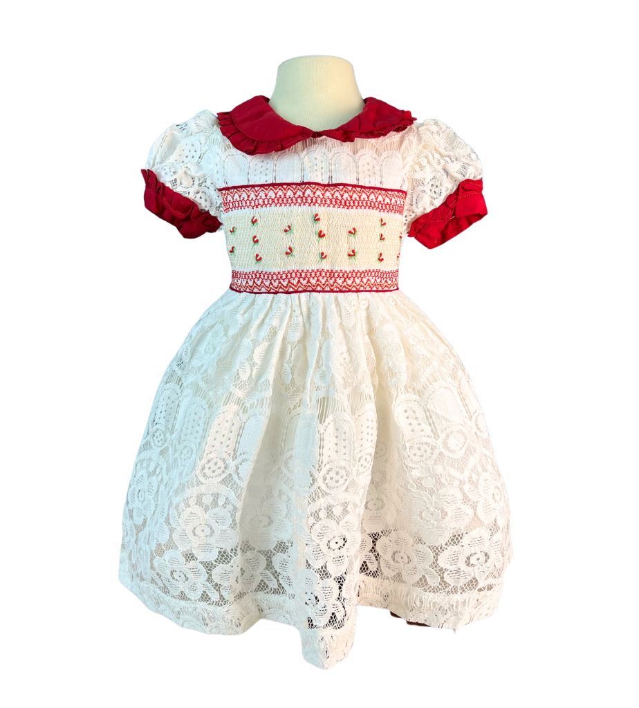 RTS09 - Little Rose smocked dress - Wholesale boho from K-Embroidery, Vietnam