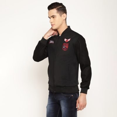 Black synthetic jacket - Wholesale casual from Karnika Garments, India