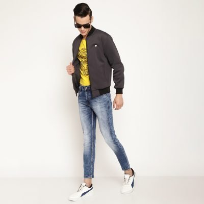 Grey synthetic jacket - Wholesale casual from Karnika Garments, India
