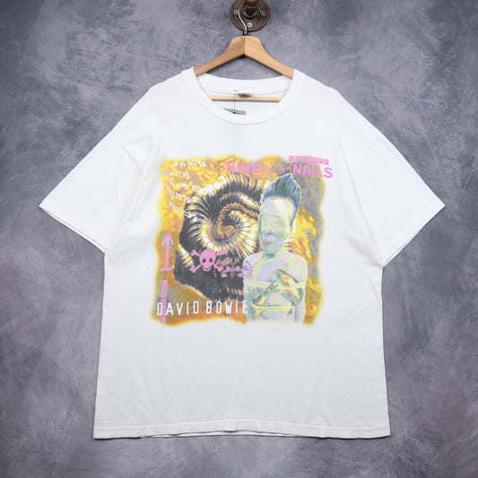 1995 White David Bowie & Nine Inch Nails Tour Shirt 5121 - Wholesale casual from Keep It Classic Vtg, United States
