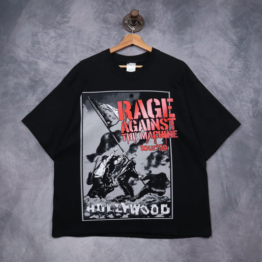 1999 Black Rage Against The Machine Hollywood Tour Shirt 5124 - Wholesale casual from Keep It Classic Vtg, United States