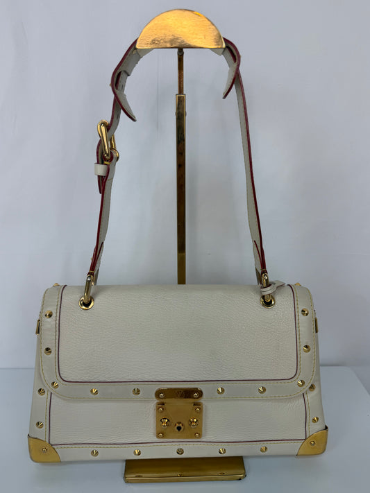 Louis Vuitton White Ivory Leather Gold Studded "Suhali Le Talentueux" Flap Shoulder Bag - Wholesale boutique from Kit’s Boutique, United States