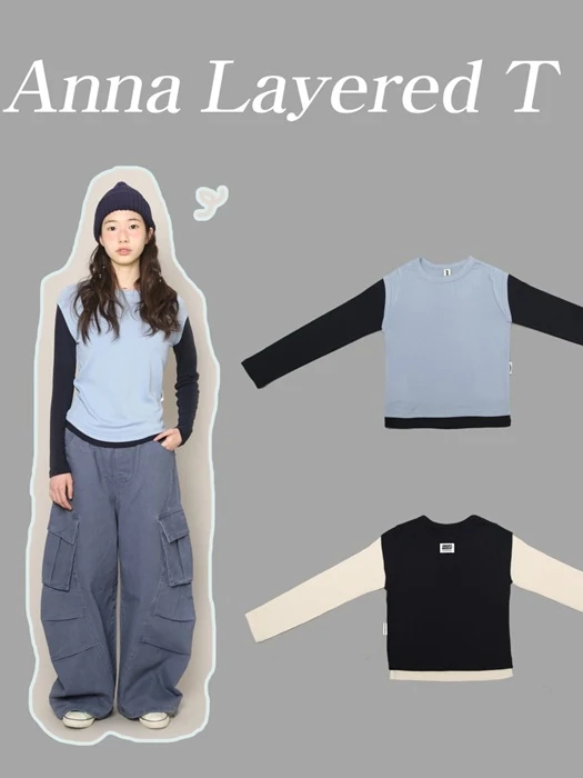 Anna Layered Tee - Wholesale boho from KKAMI, South Korea
