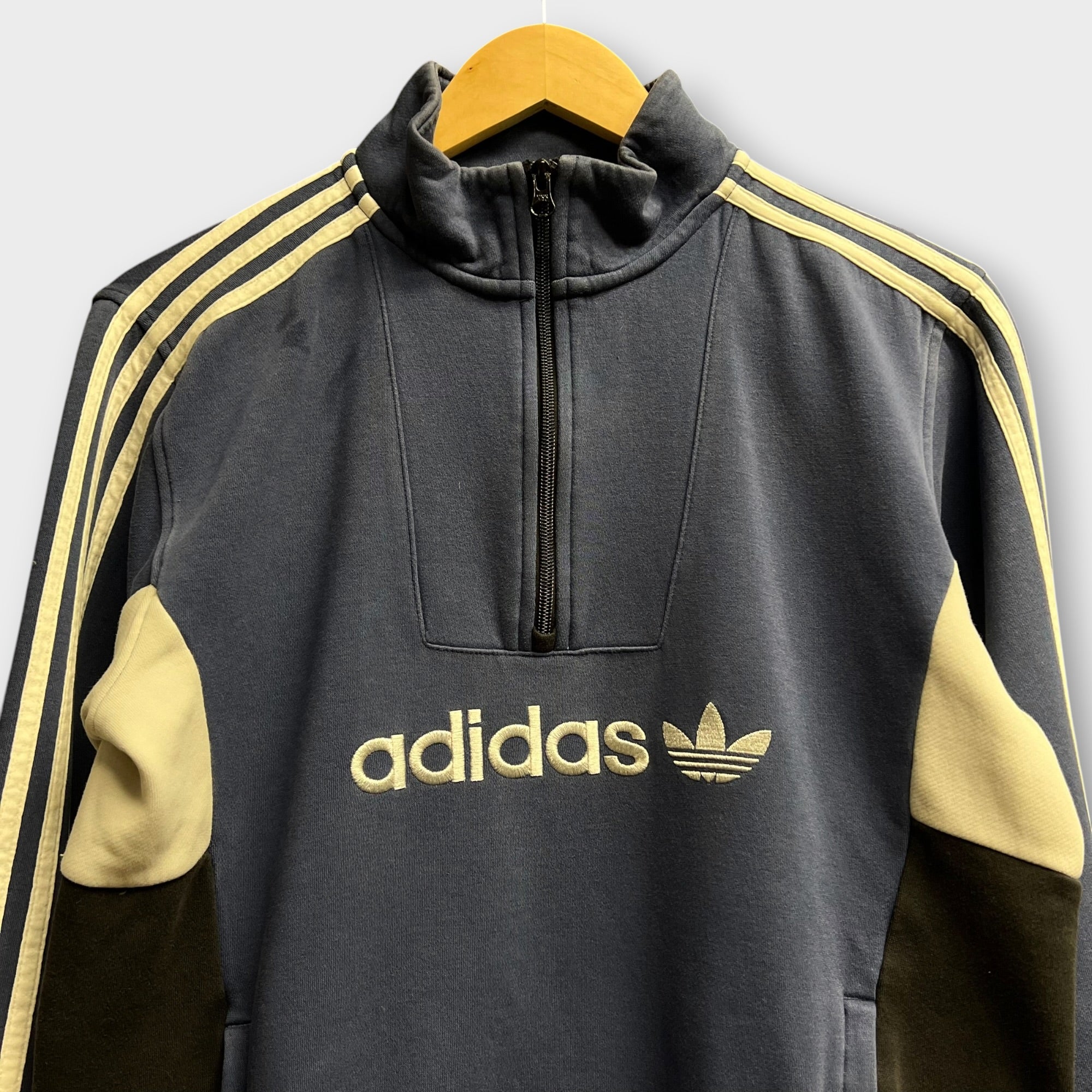 1/4 Zip Adidas Bleu - XS - Wholesale eclectic from La Bonne Tenue, France