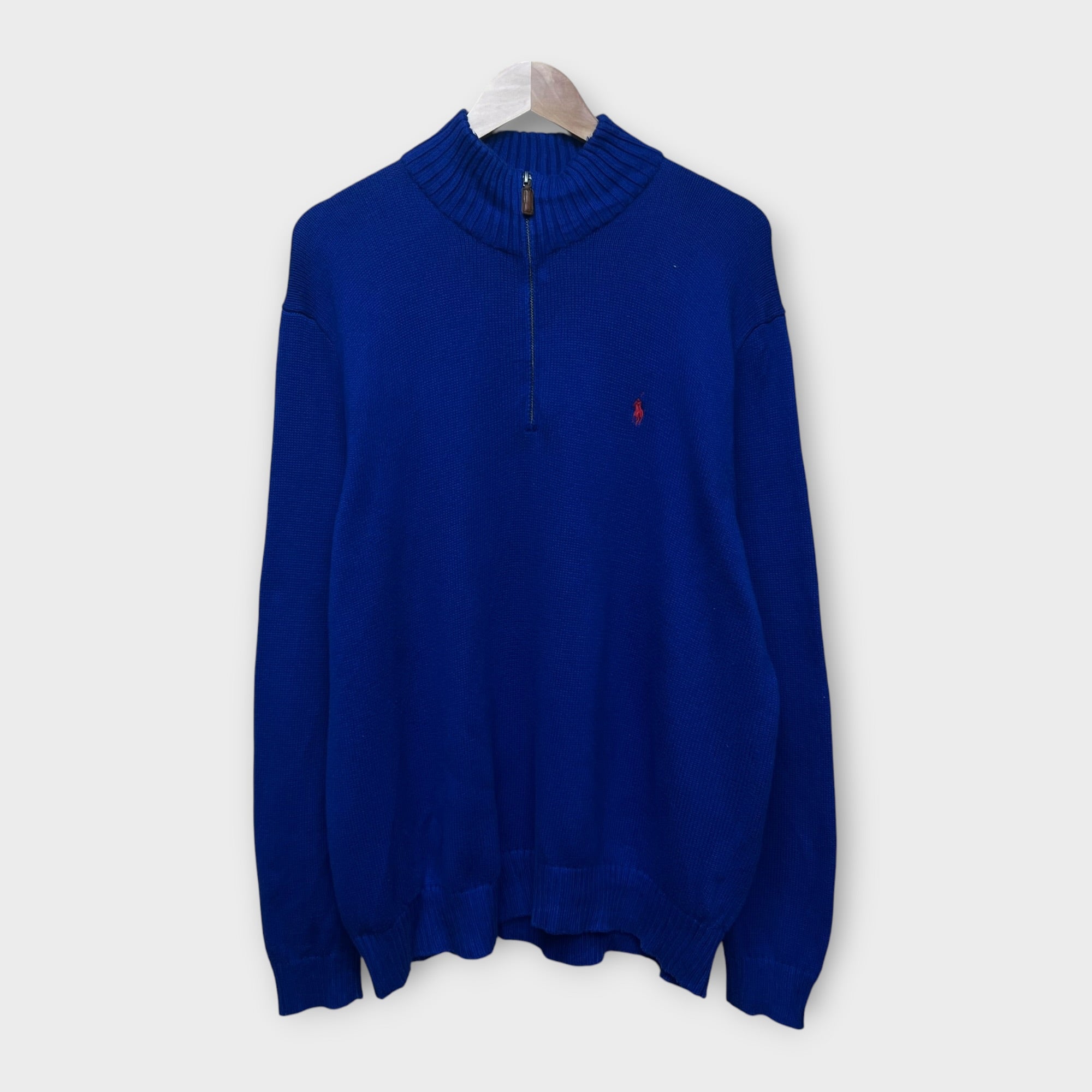 1/4 Zip Ralph Lauren Bleu - XL - Wholesale eclectic from La Bonne Tenue, France