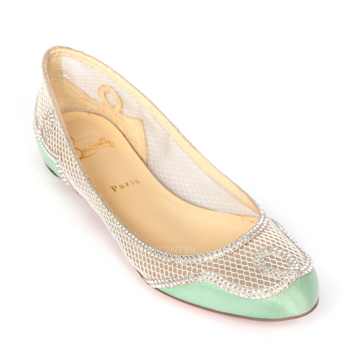 Christian Louboutin Lady Bombay Mesh Strass Flats - Wholesale accessories from LabelCentric Luxury Enterprises Pvt. Ltd., India