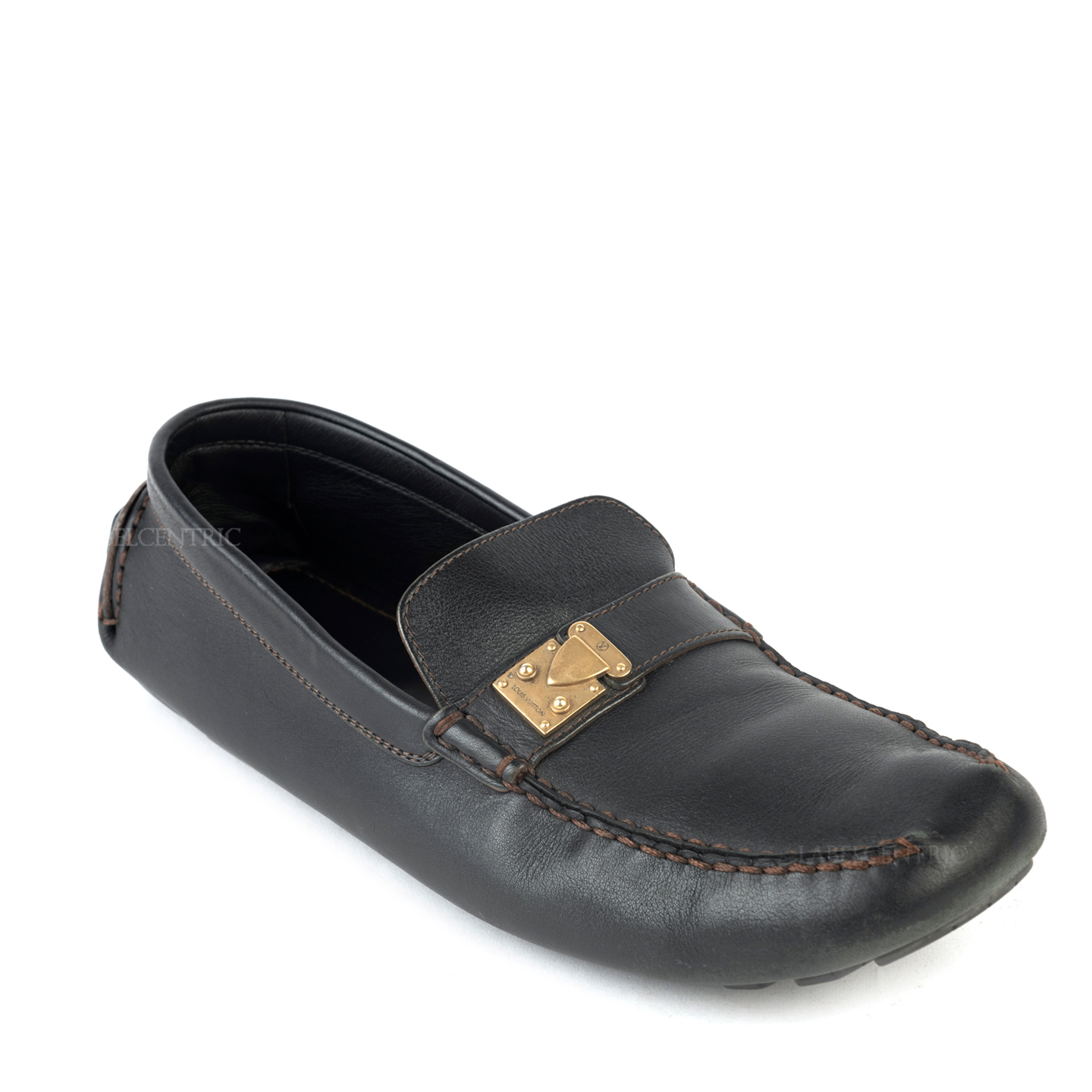 Louis Vuitton Black Leather Lombok Driving Loafers - Wholesale accessories from LabelCentric Luxury Enterprises Pvt. Ltd., India