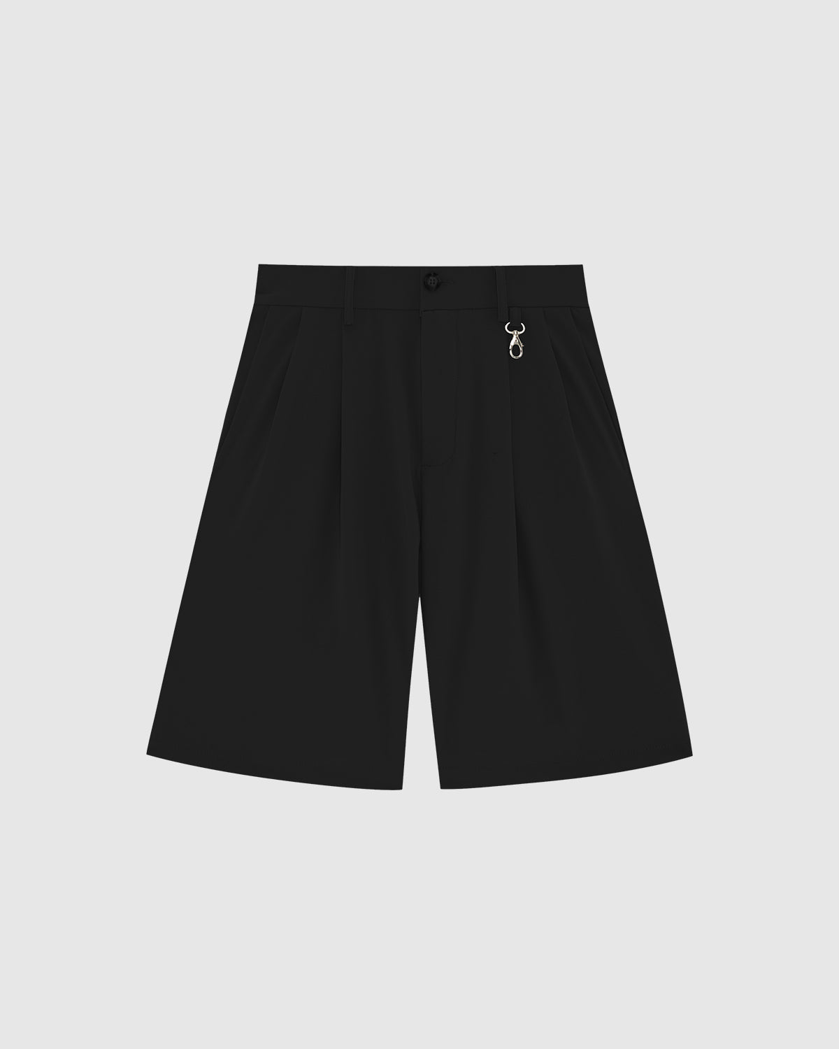 Jet Black Everyday Pleated Jorts - Wholesale mens from Lomalab, Italy