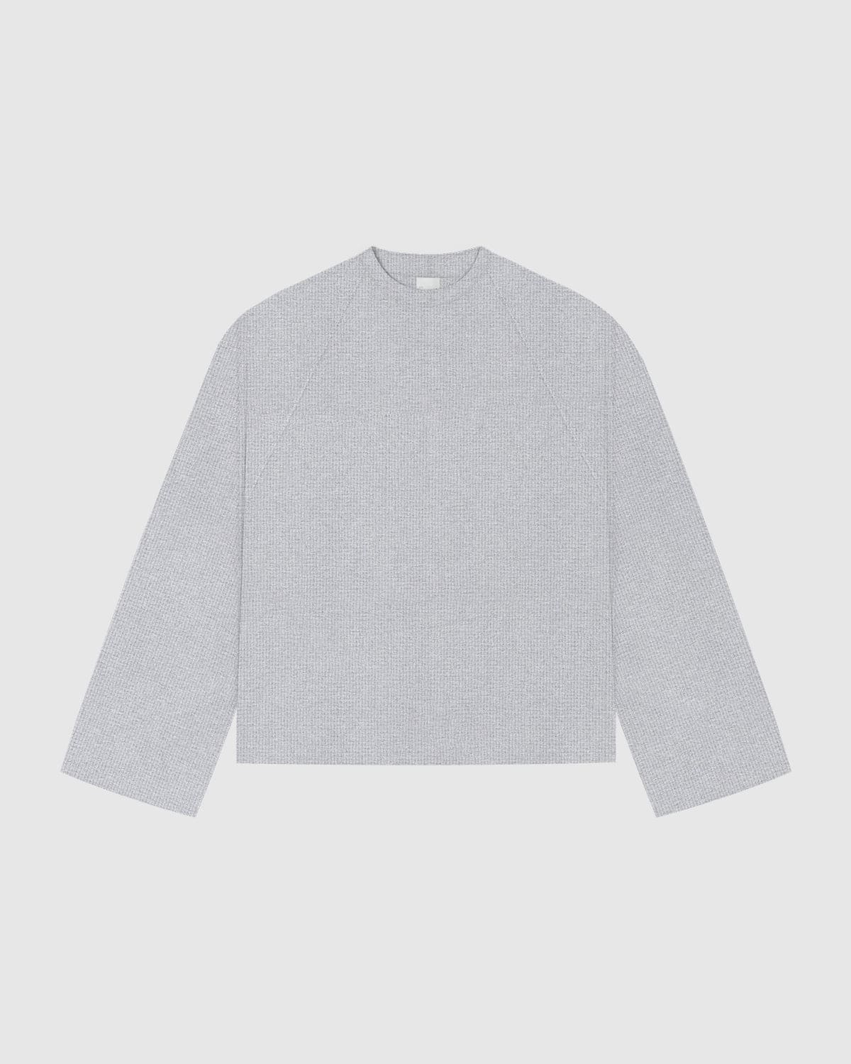 Waffle Gym Grey Longsleeve Tee - Wholesale mens from Lomalab, Italy