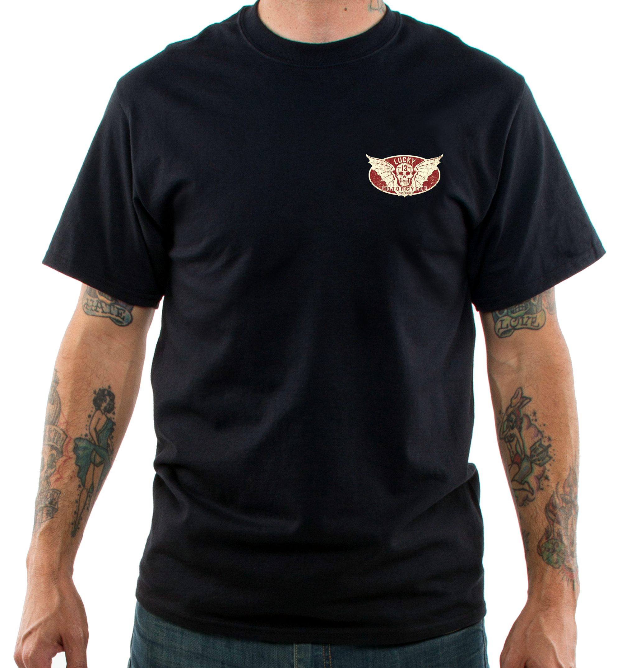 BATWING SKULL Casual Fit Tee - Wholesale accessories from Lucky 13, United States