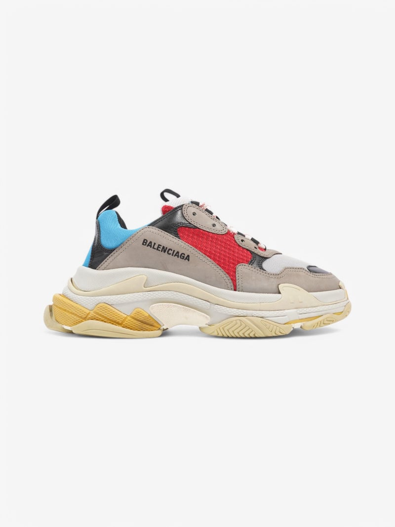 Balenciaga Triple S Grey / Red / Blue Mesh - Wholesale accessories from Luxe Collective Fashion, United Kingdom