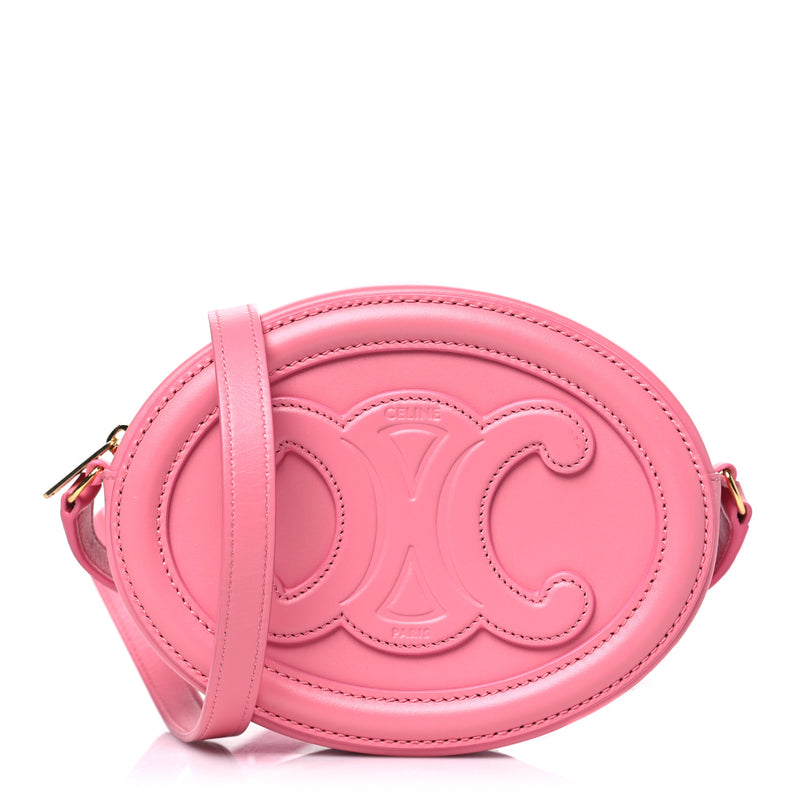 Celine Smooth Calfskin Cuir Triomphe Oval Purse Crossbody Lipstick - Wholesale accessories from Luxe Collective Fashion, United Kingdom